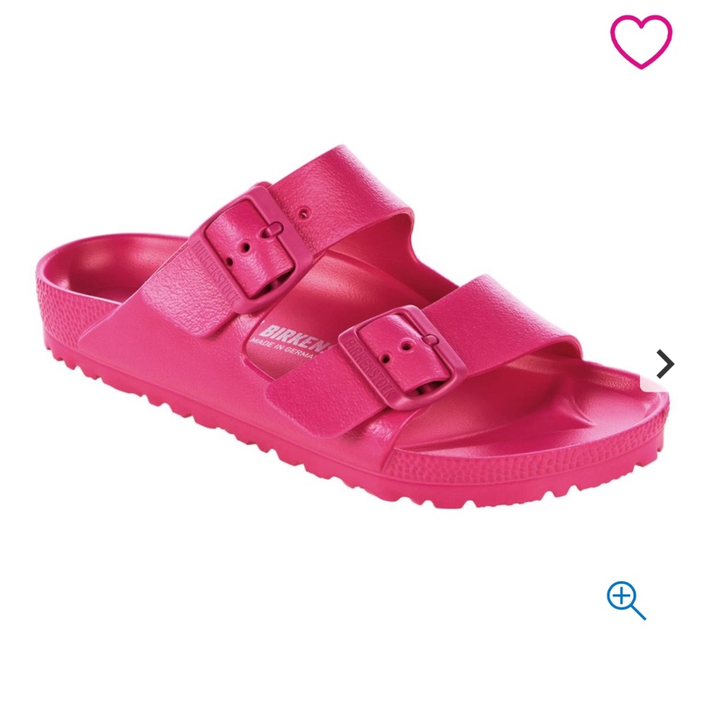 Little Girls Hot Pink Birkenstock Arizona Kids Slid On Sandals Size 28 - Picture 1 of 7